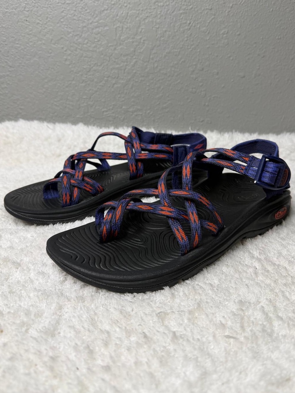 Chaco Z/Volv X2 Women’s Sandals Volcanic Blue Orange Toe Loop Size W8